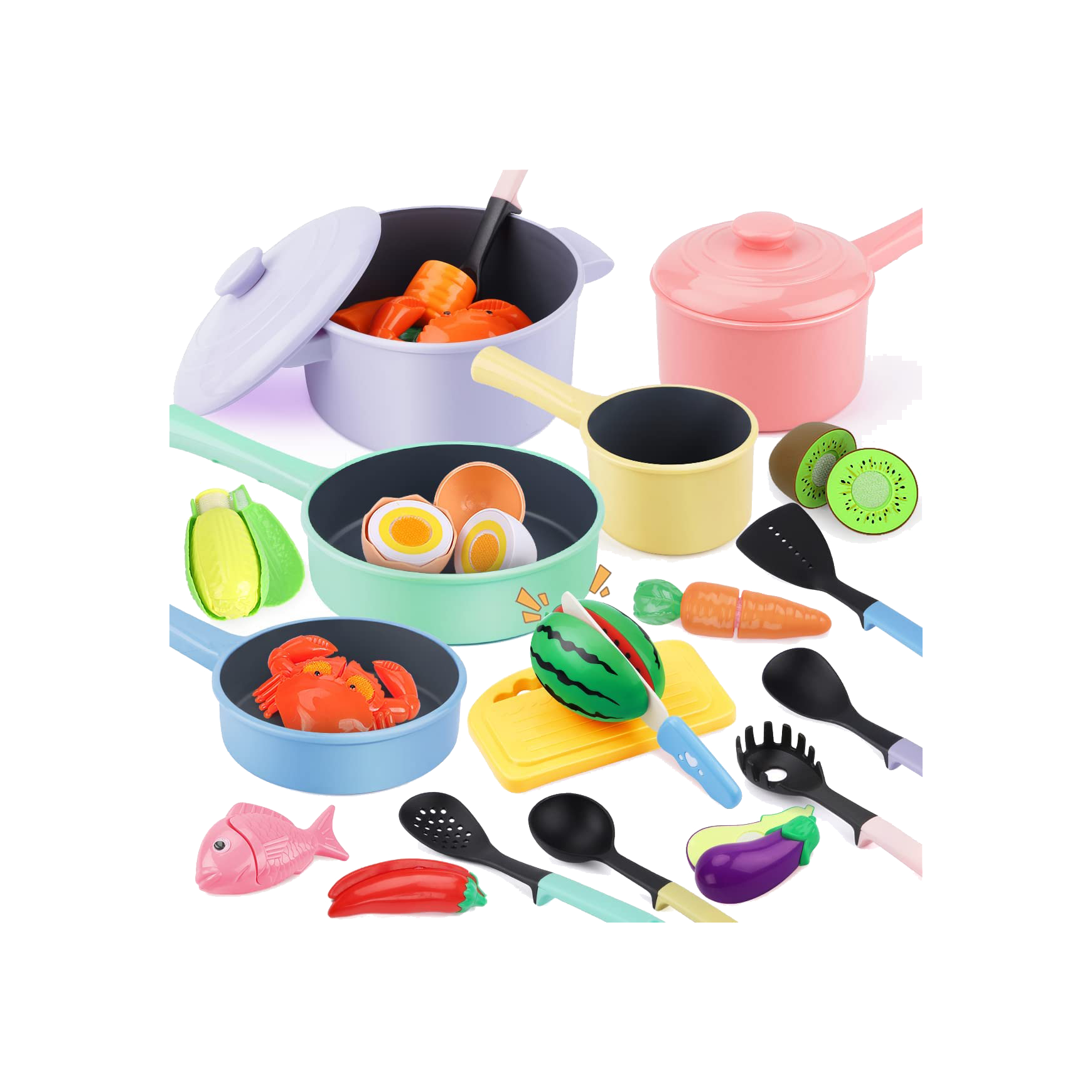 Pretend Play Kitchen Accessories Set Ages 2 Gift Idea For