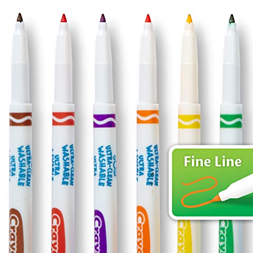 Crayola Clean Fine Line Washable Markers (40 Pack)