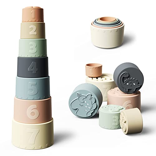 Baby Silicone Stacking Cups Toy
