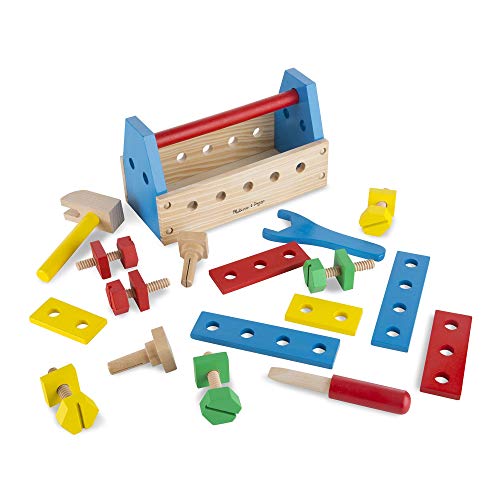 Wooden Toy Construction Tool Kit Set (24 Pieces)