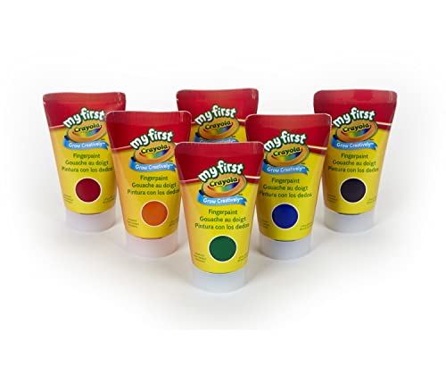Crayola Washable Finger Paints (6 Pack), Ages 1+