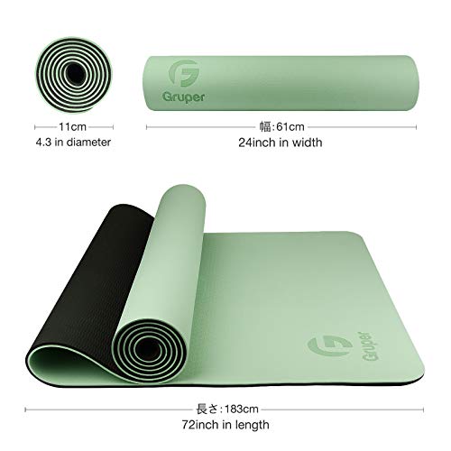 Yoga Exercise Non Slip Fitness Mat with Carry Strap