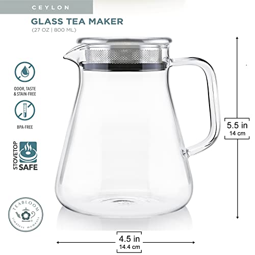 One-Touch 2-in-1 Heatproof Glass Tea Kettle