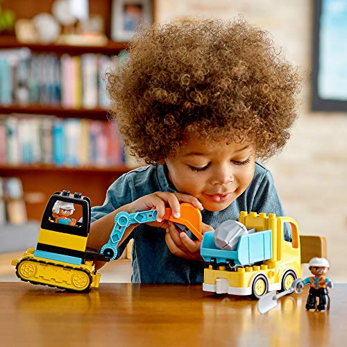 LEGO DUPLO Town Truck & Tracked Excavator (20 Pieces), Ages 2+