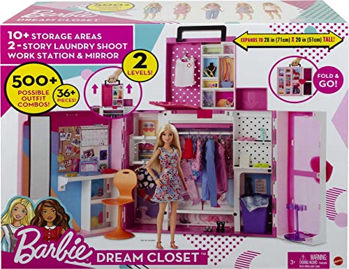 Barbie Closet Playset with 5 Looks (35+ Accessories)