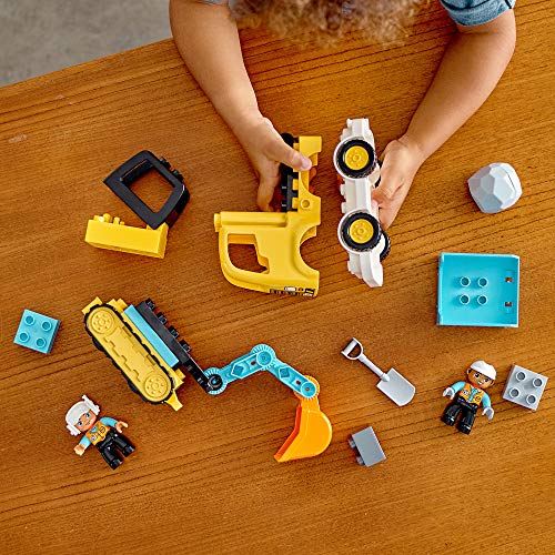 LEGO DUPLO Town Truck & Tracked Excavator (20 Pieces), Ages 2+