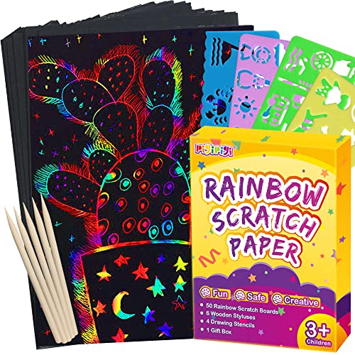 Scratch Paper Art Kit (60 Pieces)