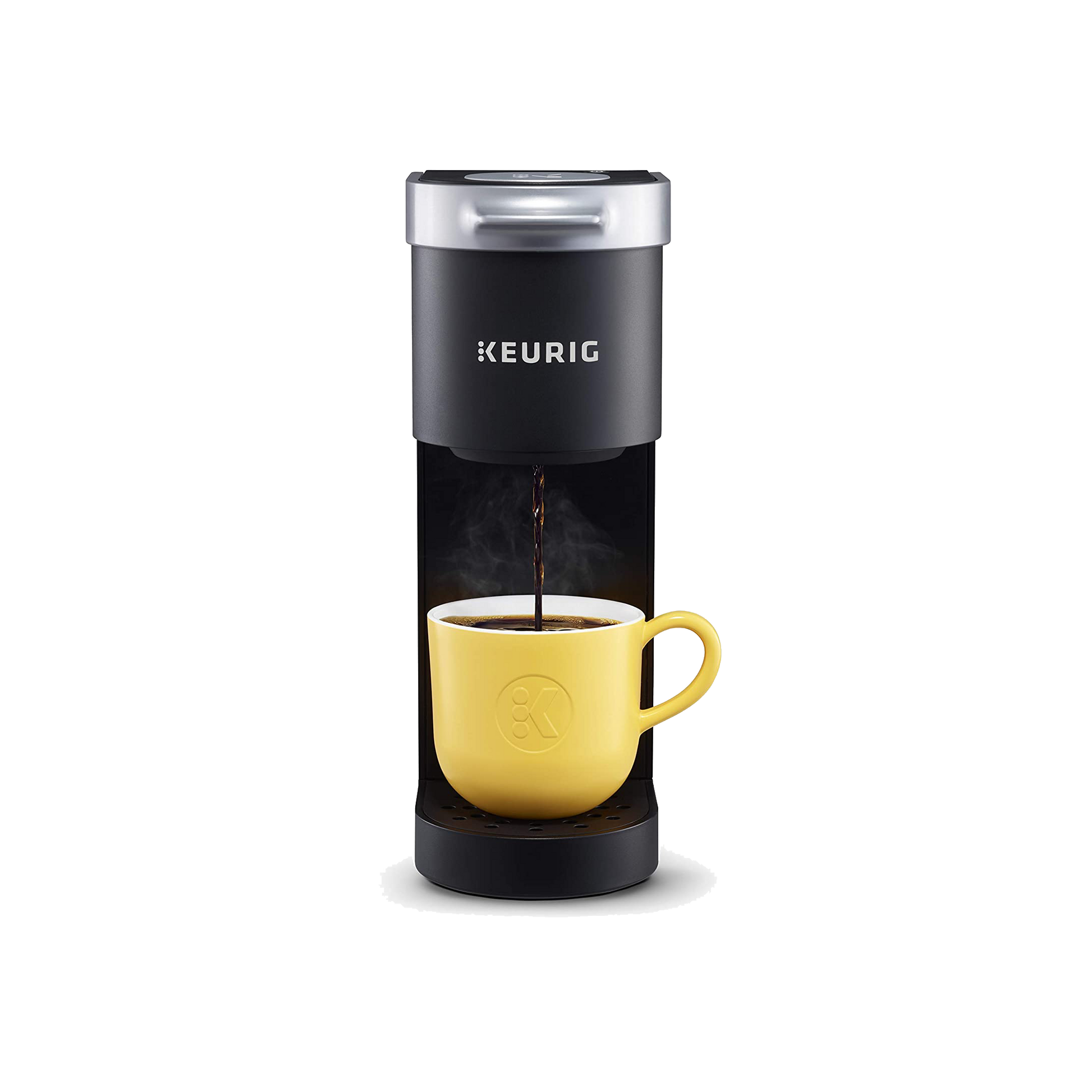 4 IN 1 Mini Coffee Maker Single Serve with Milk Frother and Coffee Grinder,  Coffee Makers for K Cup & Ground, 6 to 14 Oz Brew Sizes, Coffee Machine