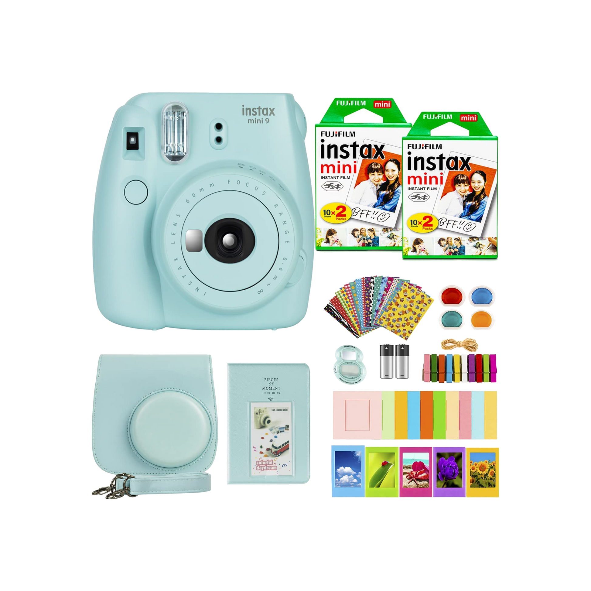 Fujifilm Instax Mini 9 Instant Camera Set (4 Pack, 40 Films)