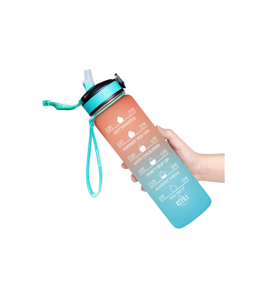 Leak Proof Large Drinking Water Bottle with Time Marker