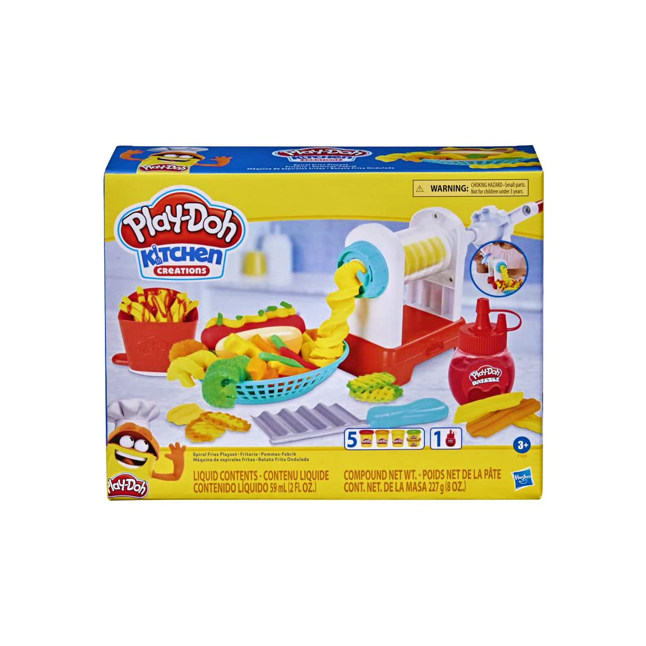 Play-Doh Kitchen Spiral Fries Playset, Ages 3+