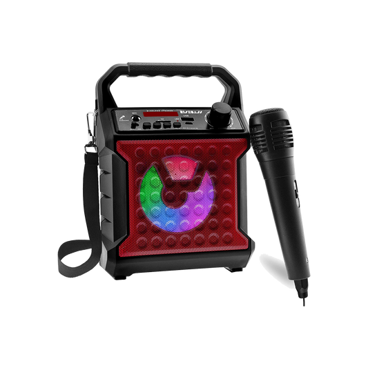 Portable Bluetooth Speaker with Party Lights and Microphone