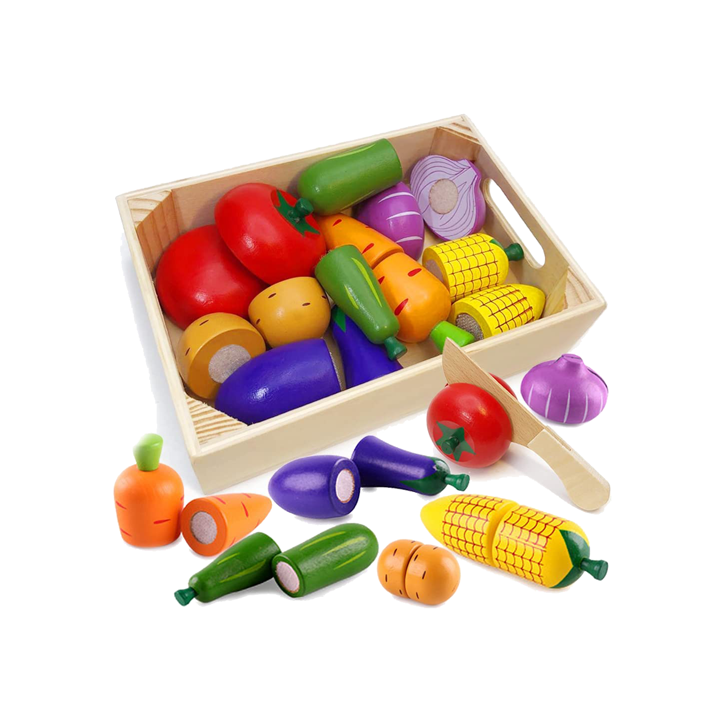 Wooden Play Food Toy Set
