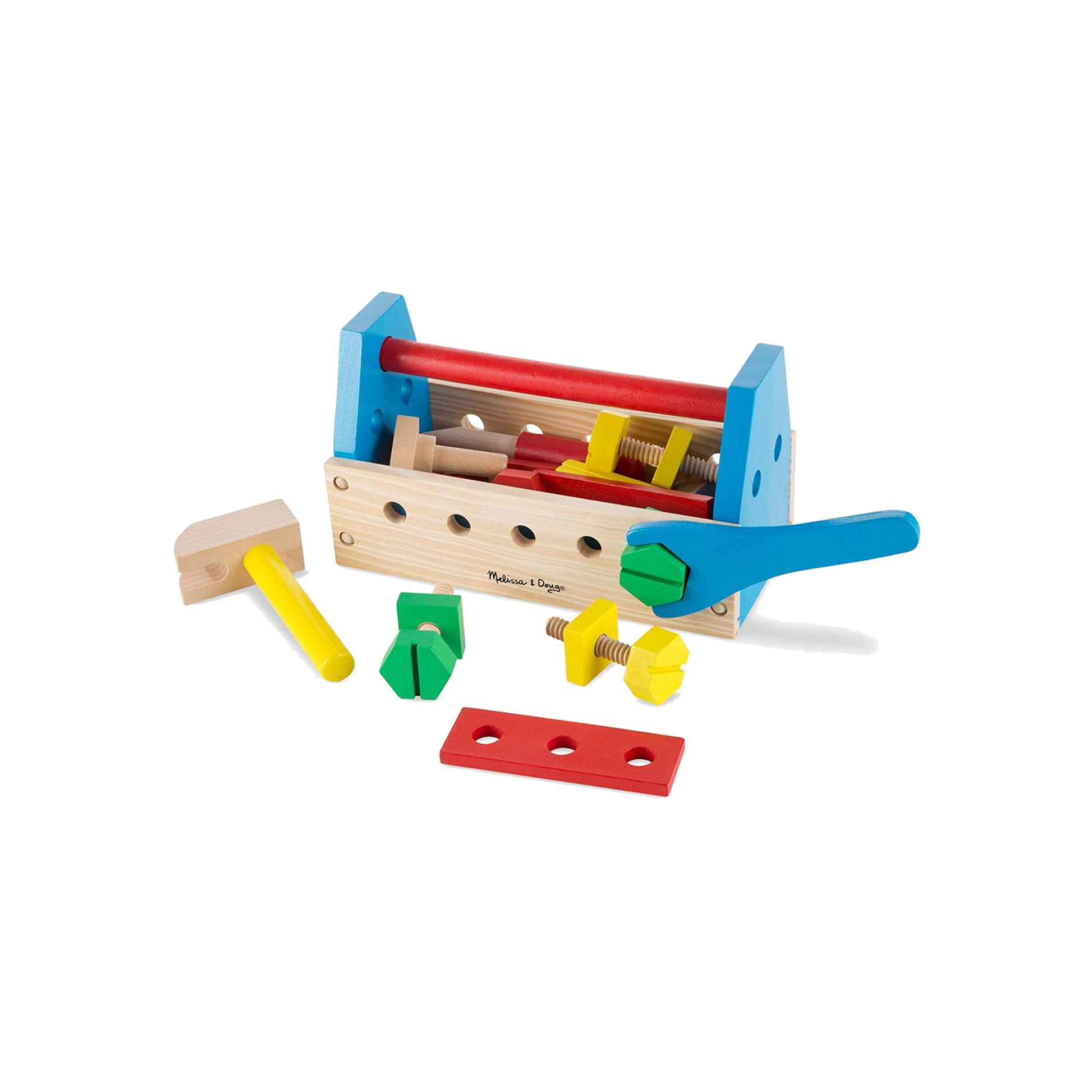 Wooden Toy Construction Tool Kit Set 24 Pieces Gift Idea For